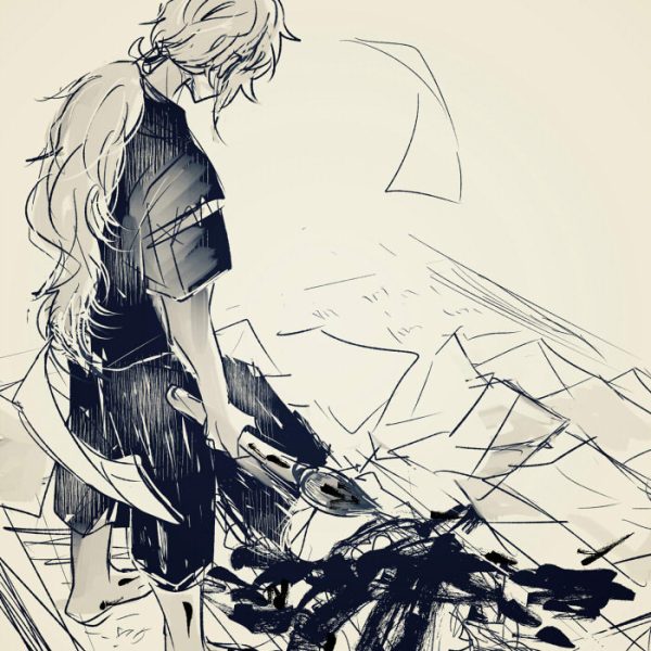 白と黒の墨汁